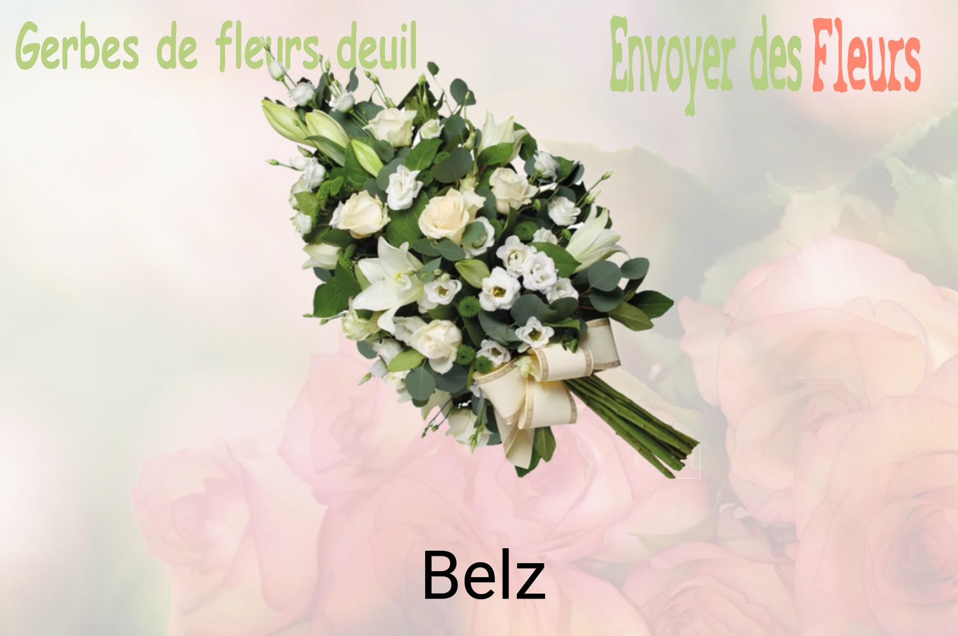 Gerbe de fleurs de deuil livrée à Belz